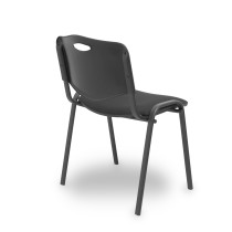 Pack 4 sillas Iso Mix respaldo negro asiento aran negro