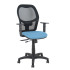Silla Alocén traslack malla negra asiento bali azul cielo brazos regulables
