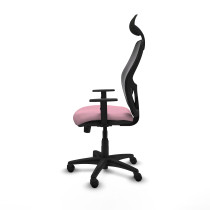 Alocén sincro malla negra bali rosa brazos 1D base poliamida cabecero fijo ruedas nailon 50mm