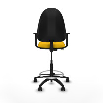 Taburete Aýna CP bali amarillo brazos 1D base poliamida ruedas nailon 50mm