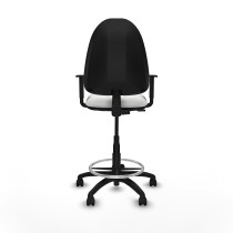 Taburete Aýna CP bali blanco brazos 1D base poliamida ruedas nailon 50mm