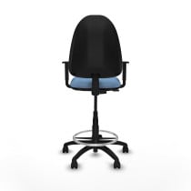 Taburete Aýna CP bali azul cielo brazos 1D base poliamida ruedas nailon 50mm