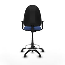 Taburete Aýna CP bali azul marino brazos 1D base poliamida ruedas nailon 50mm