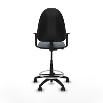 Taburete Aýna CP bali gris brazos 1D base poliamida ruedas nailon 50mm
