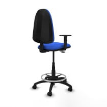 Taburete Aýna CP bali azul brazos 1D base poliamida ruedas nailon 50mm