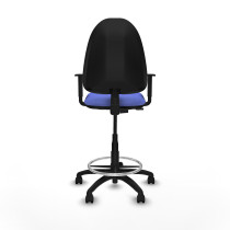 Taburete Aýna CP bali azul claro brazos 1D base poliamida ruedas nailon 50mm