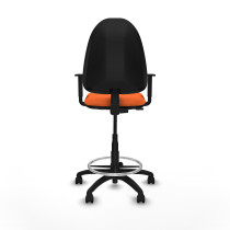 Taburete Aýna CP bali naranja brazos 1D base poliamida ruedas nailon 50mm