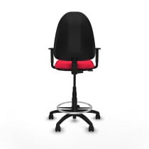 Taburete Aýna CP bali rojo brazos 1D base poliamida ruedas nailon 50mm