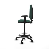 Taburete Aýna CP bali verde botella brazos 1D base poliamida ruedas nailon 50mm