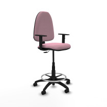 Taburete Aýna CP bali rosa brazos 1D base poliamida ruedas nailon 50mm