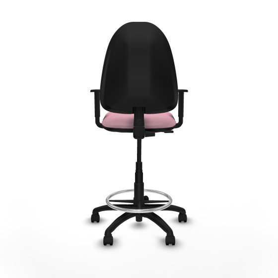 Taburete Aýna CP bali rosa brazos 1D base poliamida ruedas nailon 50mm