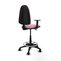 Taburete Aýna CP bali rosa brazos 1D base poliamida ruedas nailon 50mm