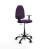 Taburete Aýna CP bali morado brazos 1D base poliamida ruedas nailon 50mm