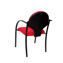 Pack 2 sillas Hellin chasis negro bali rojo