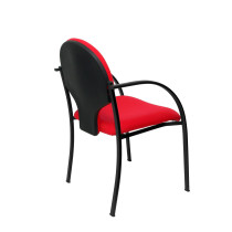 Pack 2 sillas Hellin chasis negro bali rojo