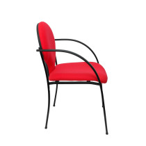 Pack 2 sillas Hellin chasis negro bali rojo