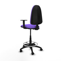 Taburete Aýna CP bali lila brazos 1D base poliamida ruedas nailon 50mm