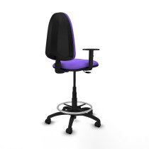 Taburete Aýna CP bali lila brazos 1D base poliamida ruedas nailon 50mm