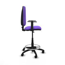 Taburete Aýna CP bali lila brazos 1D base poliamida ruedas nailon 50mm