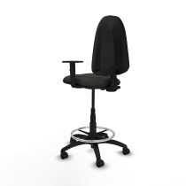Taburete Aýna CP bali negro brazos 1D base poliamida ruedas nailon 50mm
