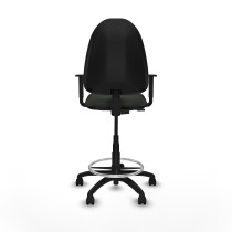 Taburete Aýna CP bali negro brazos 1D base poliamida ruedas nailon 50mm