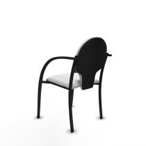 Pack 2 sillas Hellín chasis 4 patas negro bali blanco