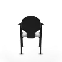 Pack 2 sillas Hellín chasis 4 patas negro bali blanco