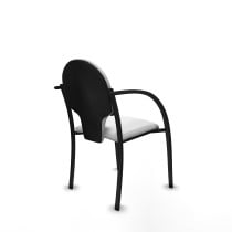 Pack 2 sillas Hellín chasis 4 patas negro bali blanco
