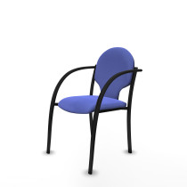 Pack 2 sillas Hellín chasis 4 patas negro bali azul claro