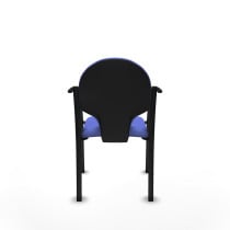 Pack 2 sillas Hellín chasis 4 patas negro bali azul claro