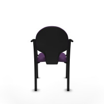 Pack 2 sillas Hellín chasis 4 patas negro bali morado