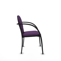 Pack 2 sillas Hellín chasis 4 patas negro bali morado