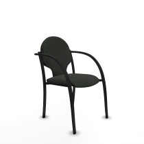 Pack 2 sillas Hellín chasis 4 patas negro bali negro