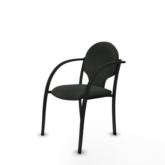 Pack 2 sillas Hellín chasis 4 patas negro bali negro