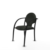 Pack 2 sillas Hellín chasis 4 patas negro bali negro