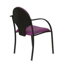 Pack 2 sillas Hellin chasis negro similpiel morado
