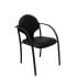 Pack 2 sillas Hellin chasis negro similpiel negro