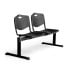 Bancada Iso plastic 2 plazas PVC color negro