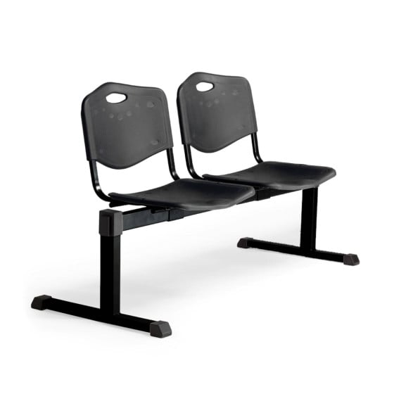 Bancada Iso plastic 2 plazas PVC color negro