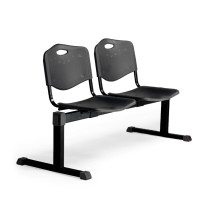 Bancada Iso plastic 2 plazas PVC color negro