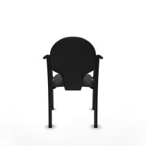 Pack 2 sillas Hellín chasis 4 patas negro similpiel gris oscuro