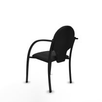 Pack 2 sillas Hellín chasis 4 patas negro similpiel negro