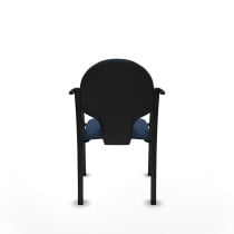Pack 2 sillas Hellín chasis 4 patas negro similpiel azul marino