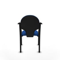 Pack 2 sillas Hellín chasis 4 patas negro similpiel azul