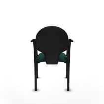 Pack 2 sillas Hellín chasis 4 patas negro similpiel verde botella