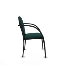 Pack 2 sillas Hellín chasis 4 patas negro similpiel verde botella