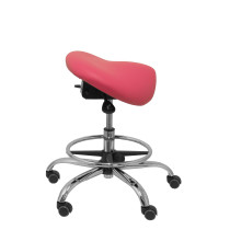 Taburete Zarza sin respaldo similpiel rosa