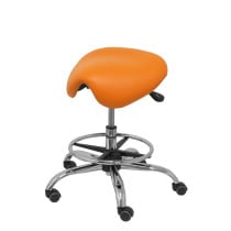 Taburete Zarza sin respaldo similpiel naranja