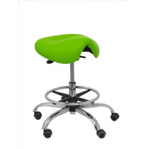 Taburete Zarza sin respaldo similpiel verde pistacho