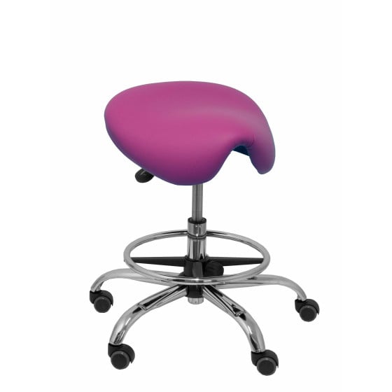 Taburete Zarza sin respaldo similpiel morado